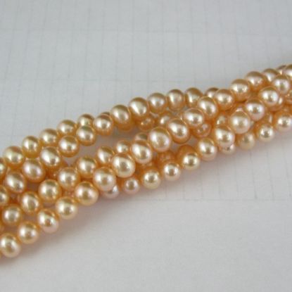 Wholesale Freshwater Pearl Strand 5-6mm Round Peach Pearls Wholesale Pearls for Beading and Jewelry Making