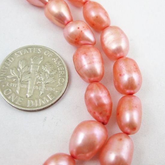 Wholesale Pink Freshwater Pearl Nuggets, 9-10mm - June Birthstone (Sold Per Strand)