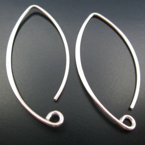 Wholesale Sterling Silver Marquis Earwire for Jewelry Making, Wholesale Earwire and Findings