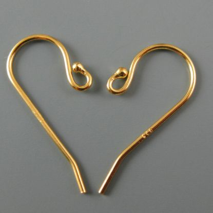 Wholesale Gold Plated Sterling Silver Simple Fishhook Earwire  for Jewelry Making, Wholesale Earwire and Findings