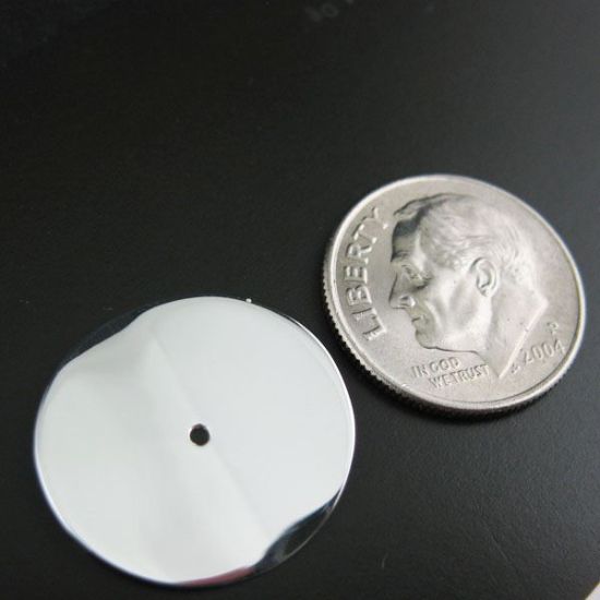 Wholesale Gold Plated Sterling Silver Large Smooth Wavvy Disc Charms and Pendants for Jewelry Making, Wholesale Findings