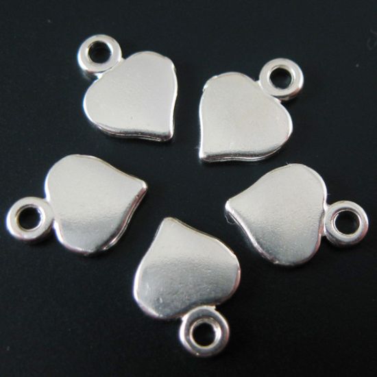Wholesale Sterling Silver Heart Charm Tag for Jewelry Making, Wholesale Earwire and Findings