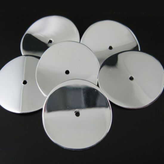 Wholesale Sterling Silver Large Smooth Wavvy Disc Charms and Pendants for Jewelry Making, Wholesale Findings