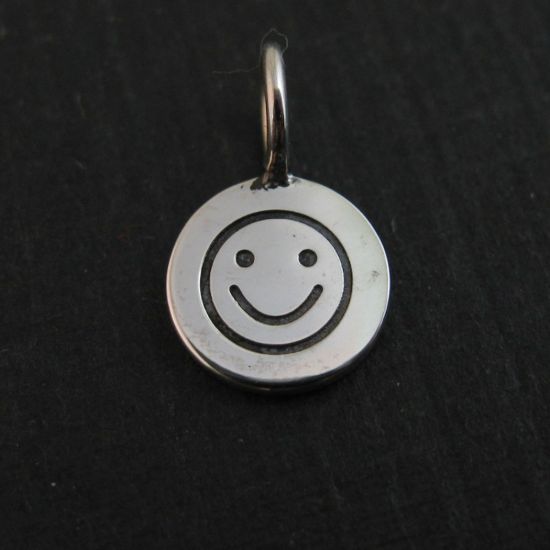 Wholesale Sterling Silver Happy Face Charm, Charms and Pendants for Jewelry Making, Wholesale Findings