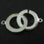 Wholesale Sterling Silver Fancy Double Ring Toggle - 15mm (1 set)