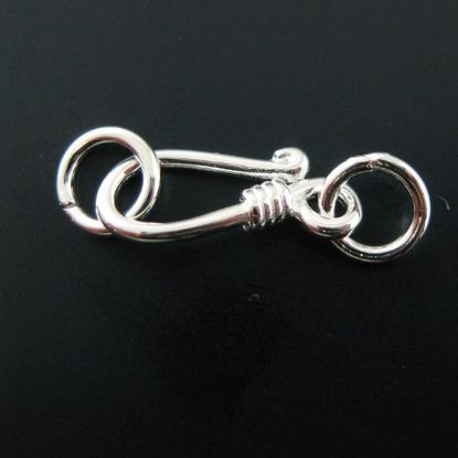 Wholesale Sterling Silver Hook Clasp 15x6mm (sold per 2 sets)