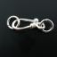 Wholesale Sterling Silver Hook Clasp 15x6mm (sold per 2 sets)