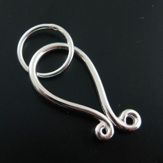 Wholesale Sterling Silver Huge Hook Clasp - 27mm (1 set)