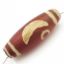 Wholesale Carnelian dZi bead-Olive Shape with Sun and Moon Totem