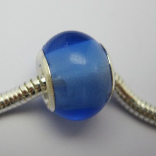 Wholesale Sterling Silver Donut Shape Pandora style bead (1pc)