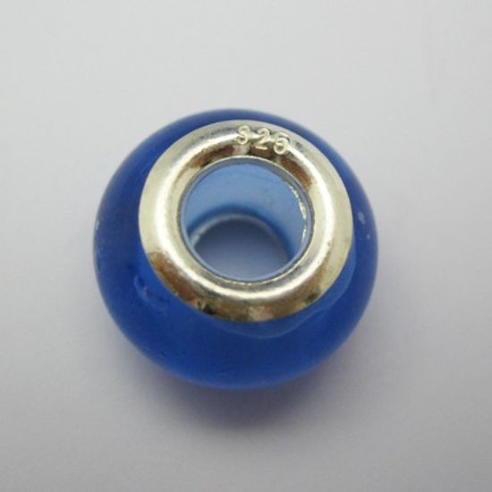 Wholesale Sterling Silver Donut Shape Pandora style bead (1pc)