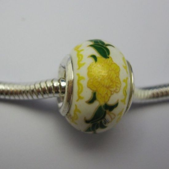 Wholesale Sterling Silver Donut Shape Pandora style bead (1pc)