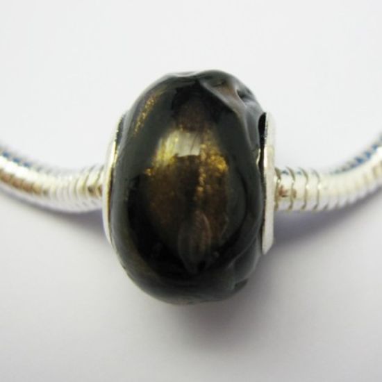 Wholesale Sterling Silver Donut Shape Pandora style bead (1pc)