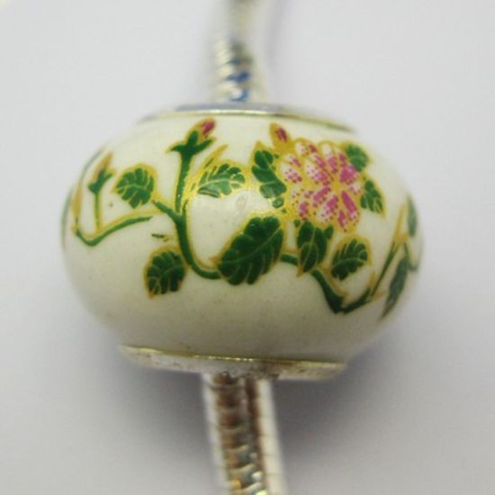 Wholesale Sterling Silver Donut Shape Pandora style bead (1pc)