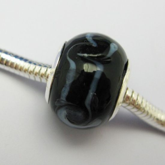 Wholesale Sterling Silver Donut Shape Pandora style bead (1pc)