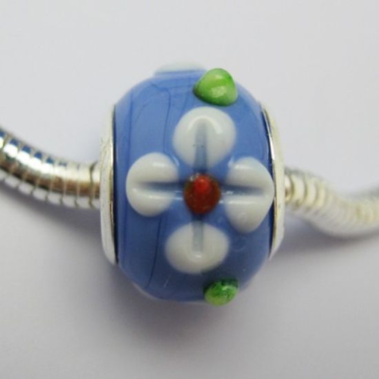 Wholesale Sterling Silver Donut Shape Pandora style bead (1pc)