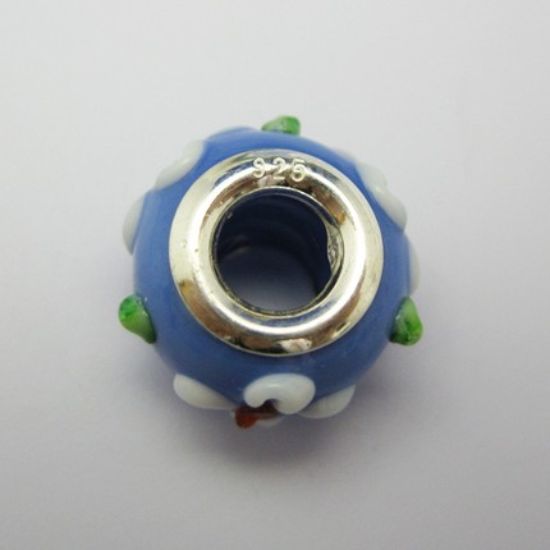 Wholesale Sterling Silver Donut Shape Pandora style bead (1pc)