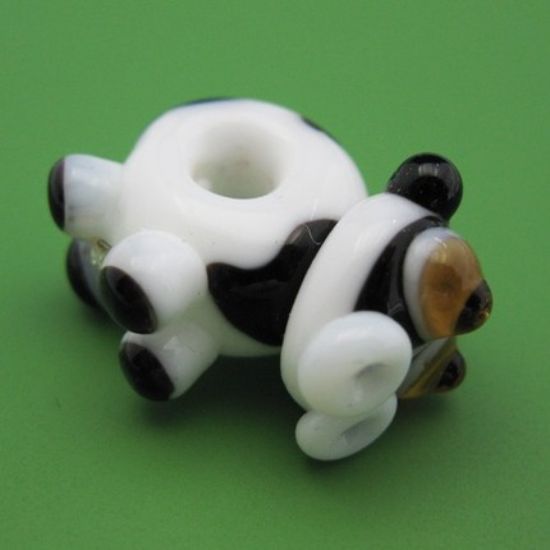 Wholesale Lampwork bead - Lovely milk cow with pandora bead 25X20mm (1pc)