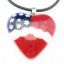 Wholesale Lampwork Bead - American Heart pendant with bail (1pc)
