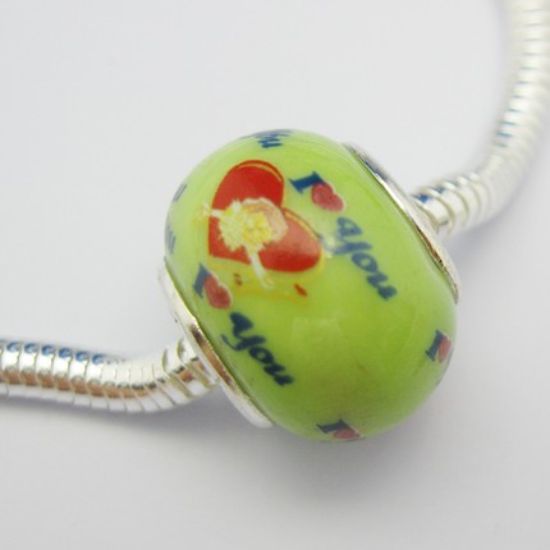 Wholesale Donut Shape Pandora Style Bead (1pc)