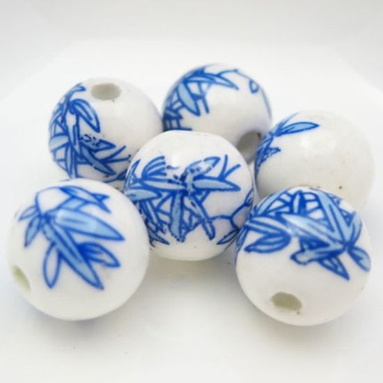 Wholesale Handpainted Pottery 12mm ( 6 pcs )