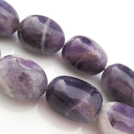 Wholesale Amethyst Beads - 25X18mm Freeform Nuggets - February Birthstone (Sold Per Strand)