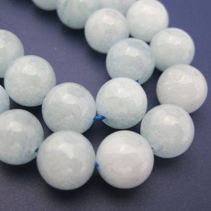 Wholesale Aquamarine Beads - Natural Stone - Round 9mm - March Birthstone (sold per strand)