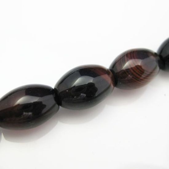 Wholesale Natural Agate Beads - 10X14mm Olive Shape (sold per strand)