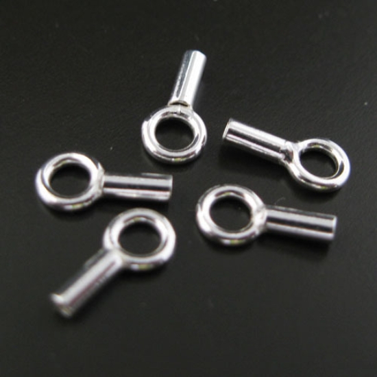 Wholesale Sterling Silver Plain Tube Ends ,Crimp and Endings for Jewelry Making, Wholesale Findings
