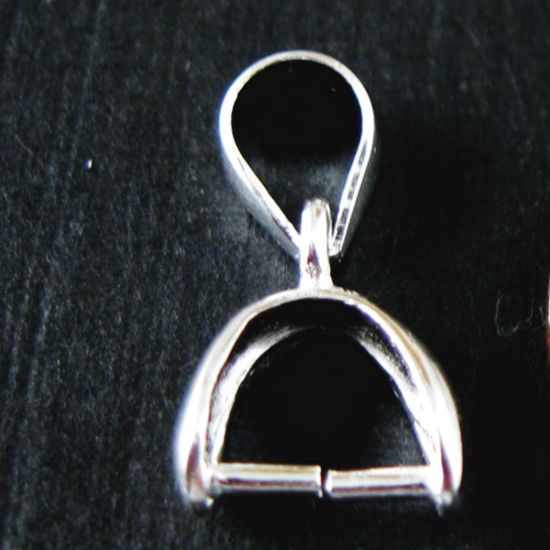 Wholesale Sterling Silver Teardrop Pinch Bail Connector, Wholesale Findings