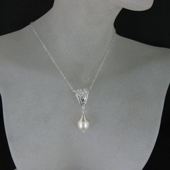 Wholesale Sterling Silver Filigree Pendant Bail Connector, Wholesale Findings