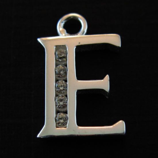 Wholesale Sterling Silver CZ Cubic Zirconia Letter Initial Charms and Pendants for Jewelry Making, Wholesale Findings
