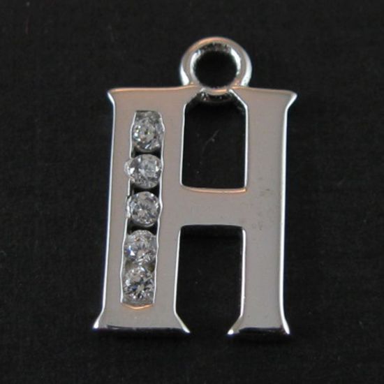 Wholesale Sterling Silver CZ Cubic Zirconia Letter Initial Charms and Pendants for Jewelry Making, Wholesale Findings