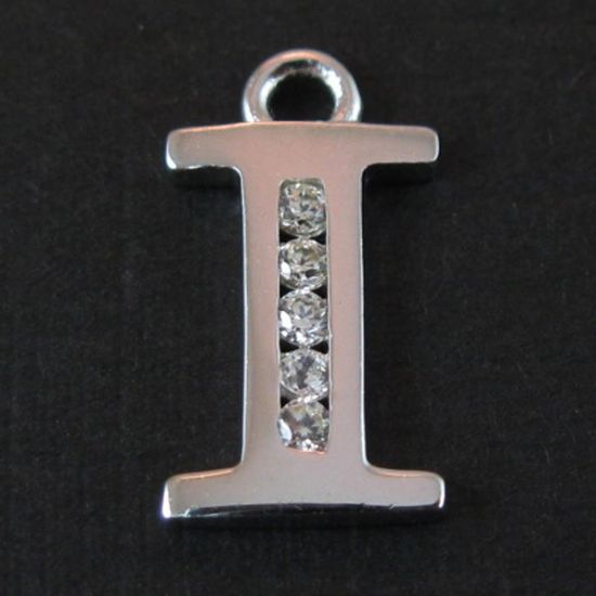 Wholesale Sterling Silver CZ Cubic Zirconia Letter Initial Charms and Pendants for Jewelry Making, Wholesale Findings