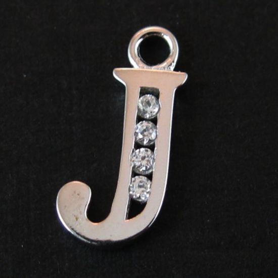 Wholesale Sterling Silver CZ Cubic Zirconia Letter Initial Charms and Pendants for Jewelry Making, Wholesale Findings