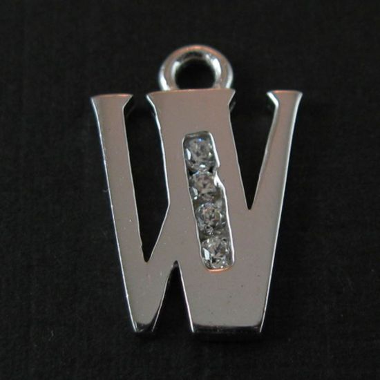 Wholesale Sterling Silver CZ Cubic Zirconia Letter Initial Charms and Pendants for Jewelry Making, Wholesale Findings