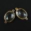 Wholesale Bezel Gemstone Links - 14x18mm Faceted Oval - Crystal Quartz 