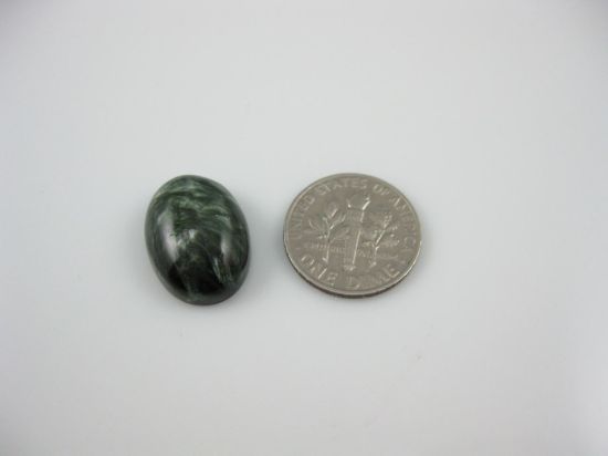 Wholesale Cabochon Seraphinite Oval, 13x18mm, Grade A+