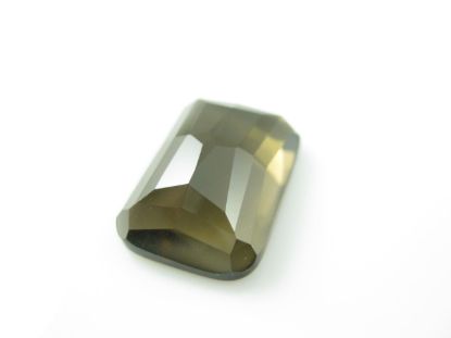 Wholesale Cabochon Faceted Smoky Quartz Rectangle, 13x18mm, Grade A