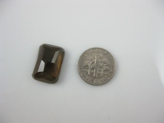 Wholesale Cabochon Faceted Smoky Quartz Rectangle, 13x18mm, Grade A