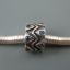 Wholesale European .925 Sterling Silver Charm Beads CZ Zigzag Design