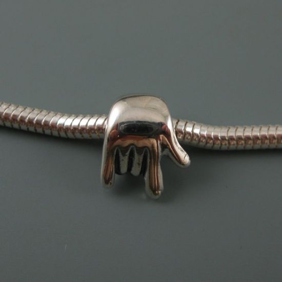 Wholesale European .925 Sterling Silver Rock On Charm Beads