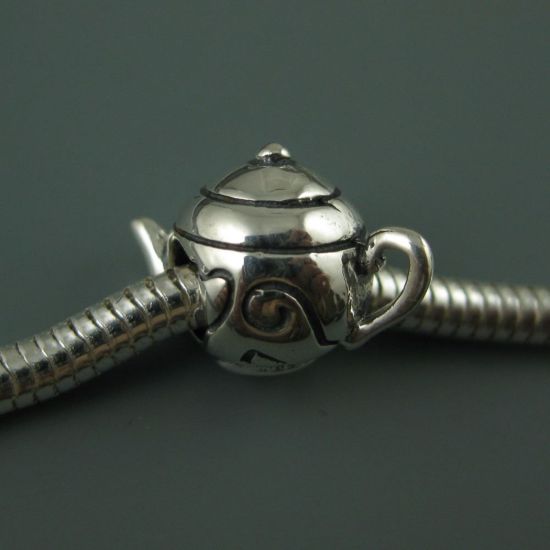 Wholesale European .925 Sterling Silver Tea Pot Charm Bead