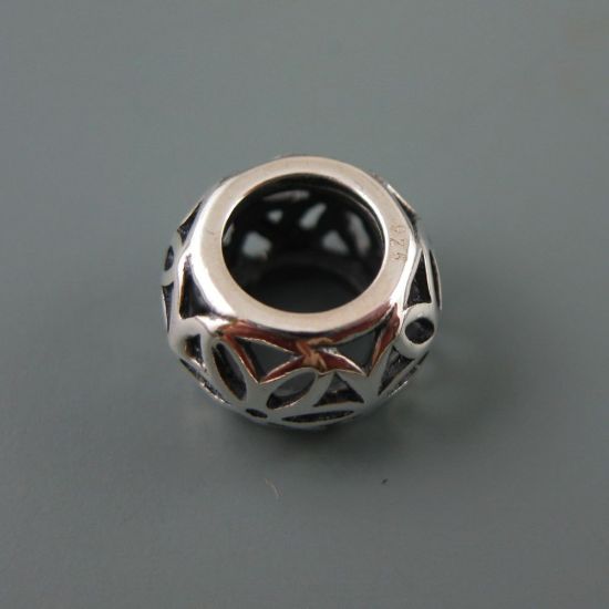 Wholesale European .925 Sterling Silver Large Flower Charm Bead