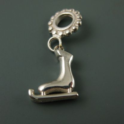 Wholesale European .925 Sterling Figure Skate Charm Bead