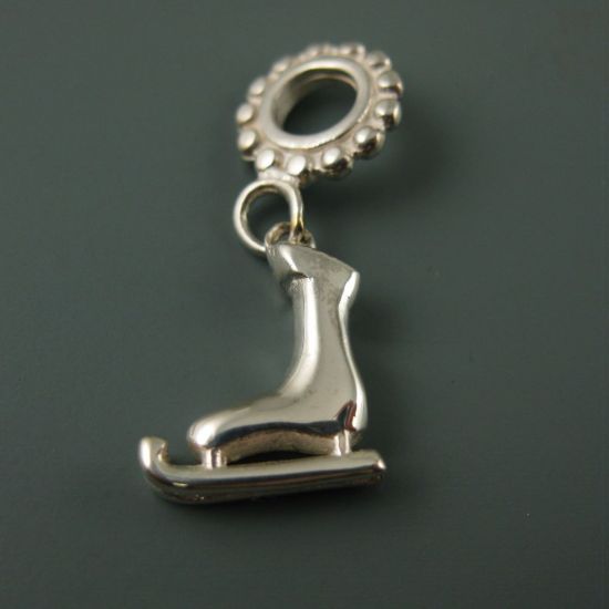 Wholesale European .925 Sterling Figure Skate Charm Bead