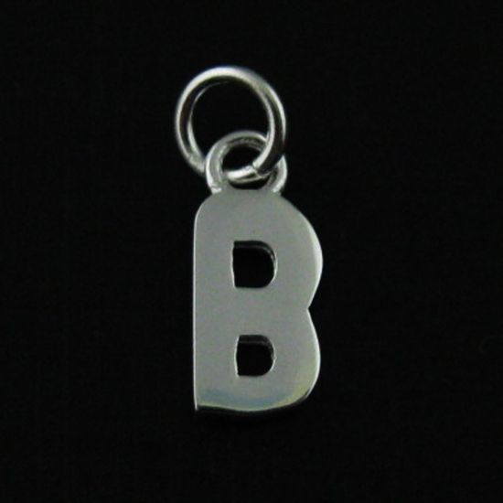Wholesale Sterling Silver Smooth Letter Initial Charms and Pendants for Jewelry Making, Wholesale Findings