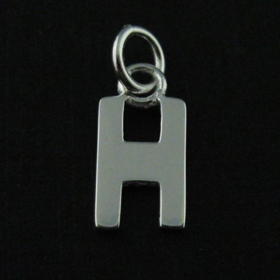 Wholesale Sterling Silver Smooth Letter Initial Charms and Pendants for Jewelry Making, Wholesale Findings