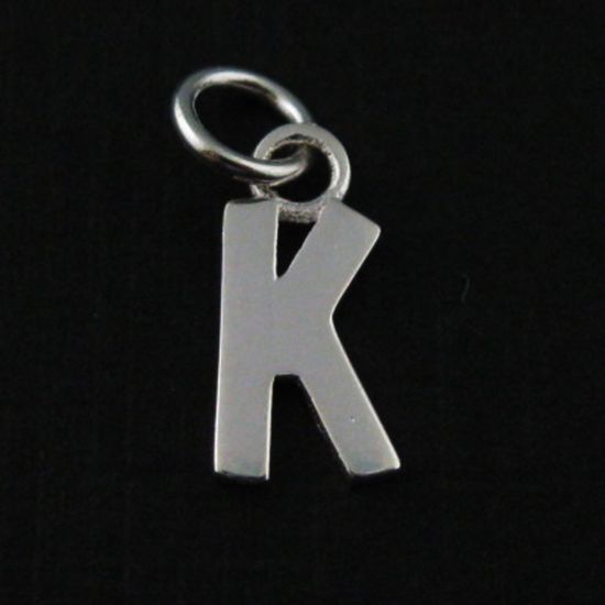 Wholesale Sterling Silver Smooth Letter Initial Charms and Pendants for Jewelry Making, Wholesale Findings