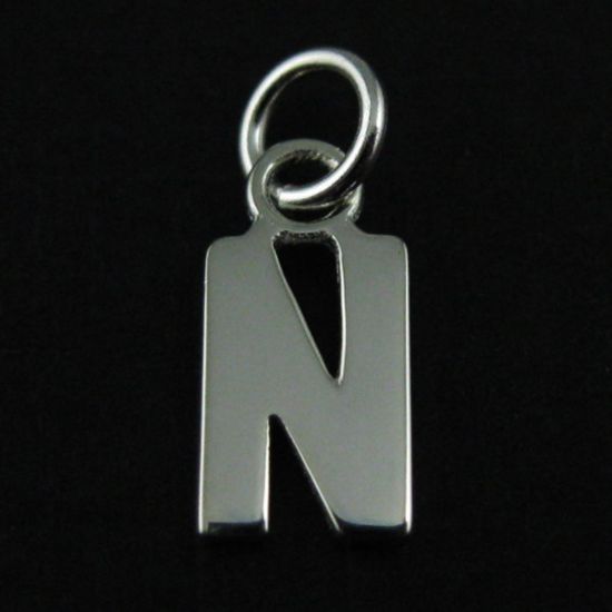 Wholesale Sterling Silver Smooth Letter Initial Charms and Pendants for Jewelry Making, Wholesale Findings